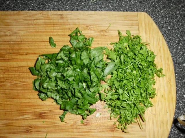 Hähnchen mit scharfem Paprikaknacker in einer Kresse-Basilikum-Rahmsauce - Rezept - Bild Nr. 13