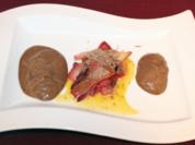 Lauwarme Früchte mit Weißweinschaumsoße - Rezept