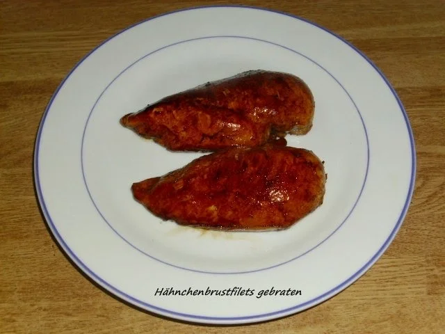 gebratene Hähnchenbrustfilets mit Reis - Rezept - Bild Nr. 2