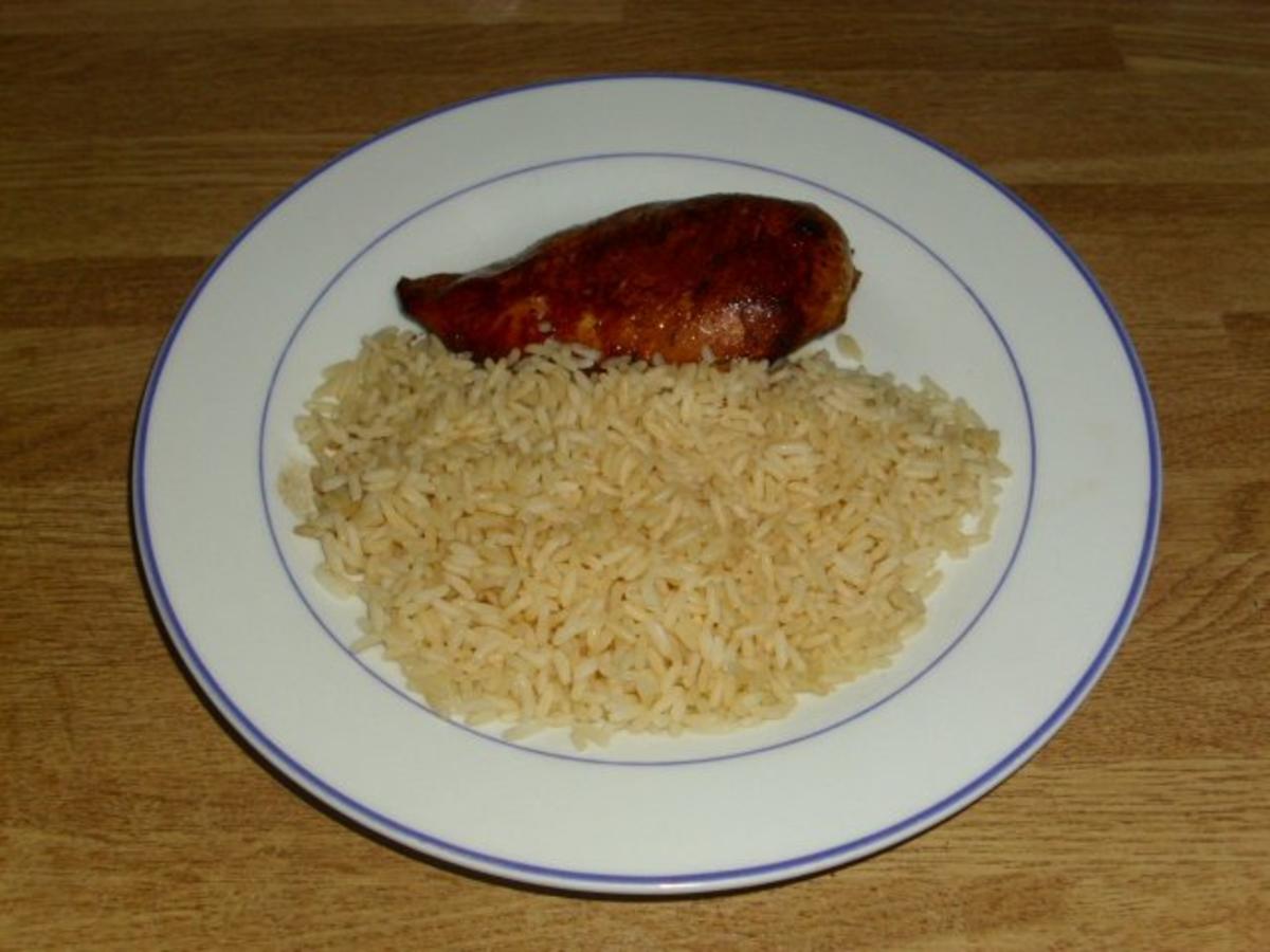 gebratene Hähnchenbrustfilets mit Reis - Rezept - Bild Nr. 3