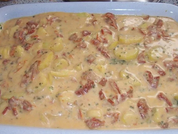 Kartoffel-Spinat-Gratin mit Gorgonzola und Tomaten - Rezept - Bild Nr. 9