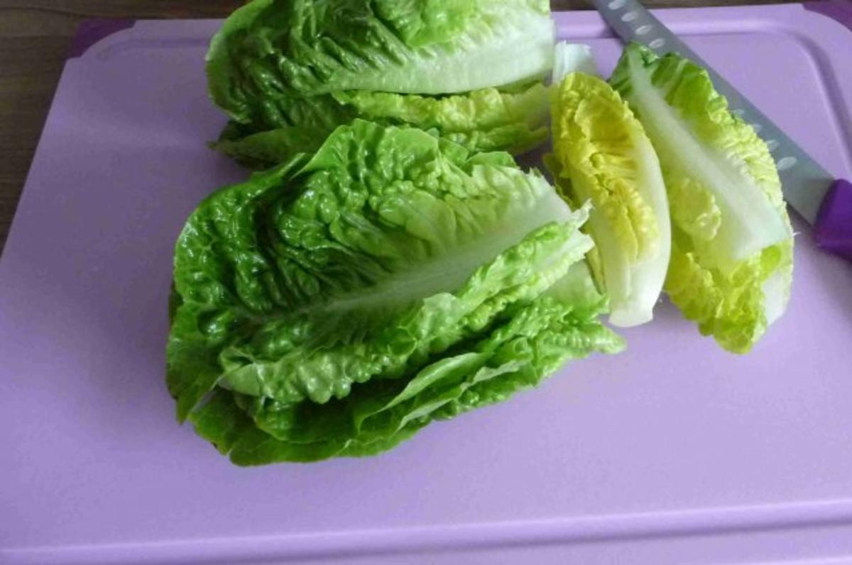 Salat : Romana-Salat mit Senf-Joghurt-Dressing - Rezept - kochbar.de