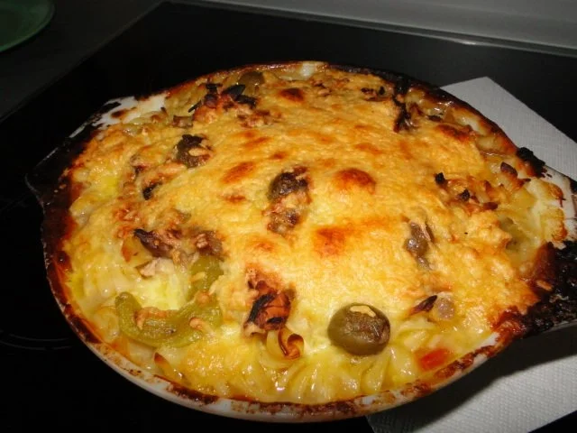 Rezept: Nudelhähnchenauflauf überbacken Nudelhähnchenauflauf überbacken - Rezept