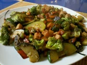 Fleisch: Bratgemüse mit Leberkäse - Rezept