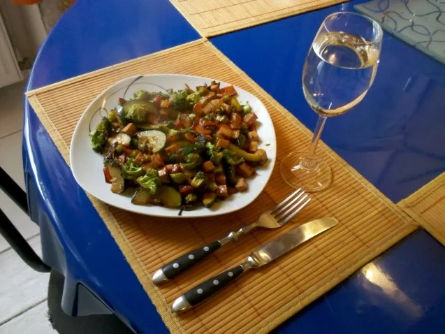 Fleisch: Bratgemüse mit Leberkäse - Rezept - Bild Nr. 8