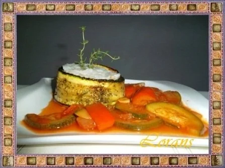 Rezept: `❀´ Gefüllte Zucchiniröllchen und buntes Gemüse `❀´ `❀´ Gefüllte Zucchiniröllchen und buntes Gemüse `❀´ - Rezept