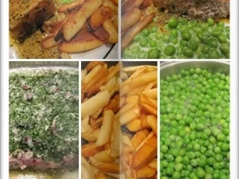 Schulterbraten an Kartoffelstreifen und Erbsen à la Biggi - Rezept - Bild Nr. 16