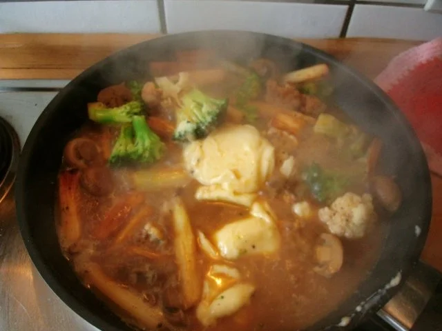 Gemüse in Käsesosse mit Kasselerlachsen und Gnocchi - Rezept - Bild Nr. 6