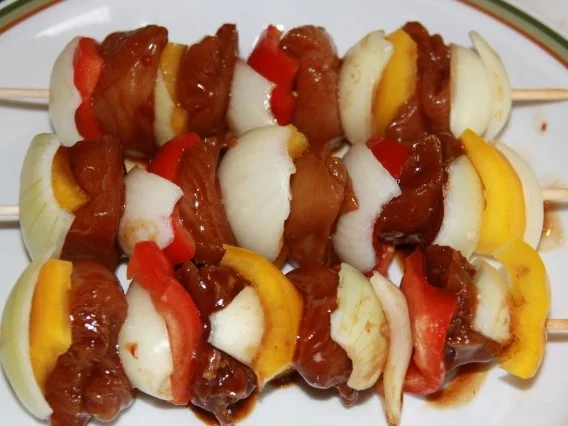 Bunter Hähnchen - Puten Spieß in Honig - Teriyaki Marinade - Rezept - Bild Nr. 2