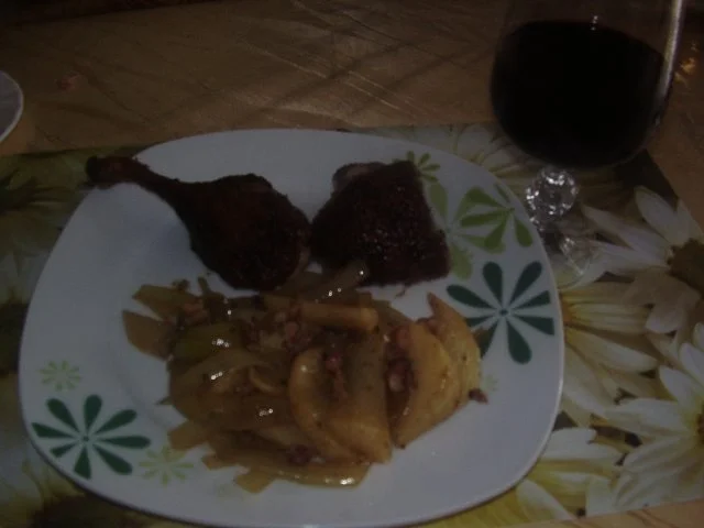 Rezept: Ente in Cognac mit weißen Rübchen Ente in Cognac mit weißen Rübchen - Rezept