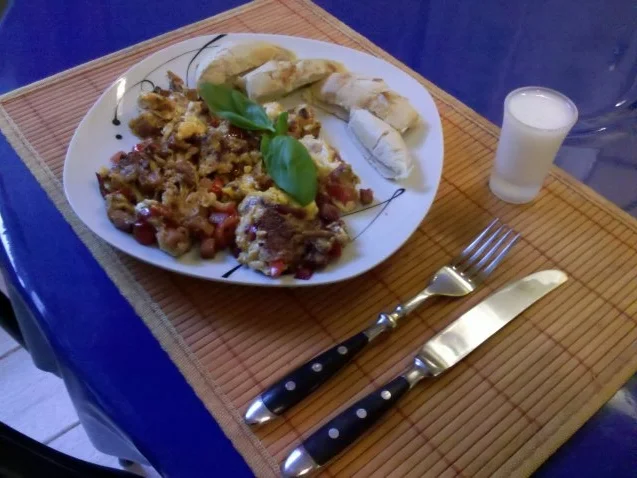 Eier: Rührei mit Kernschinken und Paprika - Rezept - Bild Nr. 10