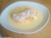 Grießauflauf mit Rhabarber - Rezept