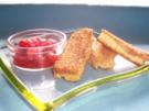 Griesschnitten an Erdbeerragout - Rezept