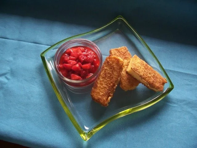 Rezept: Griesschnitten an Erdbeerragout Bild Nr. 2 Griesschnitten an Erdbeerragout - Rezept - Bild Nr. 2