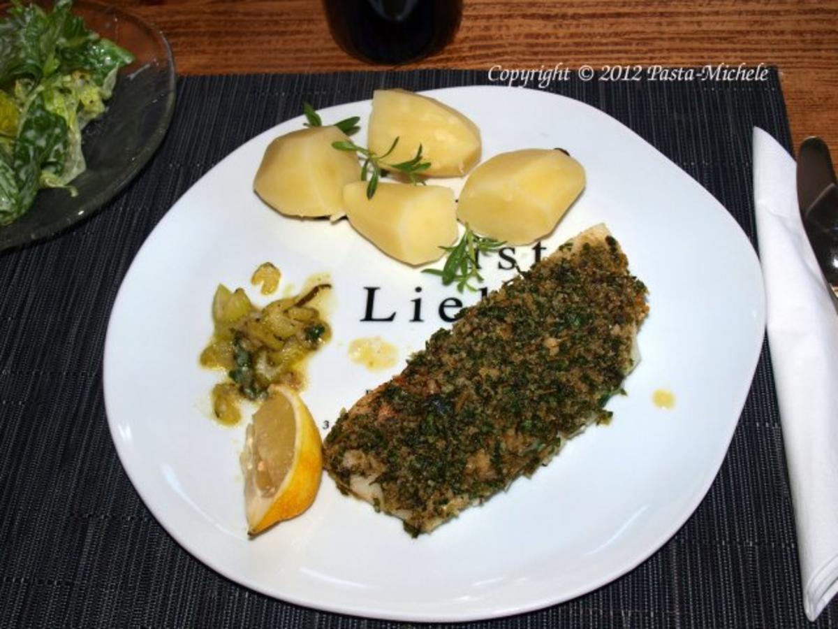 Bilder für Filets vom schwarzen Heilbutt mit Kräuterkruste - Rezept