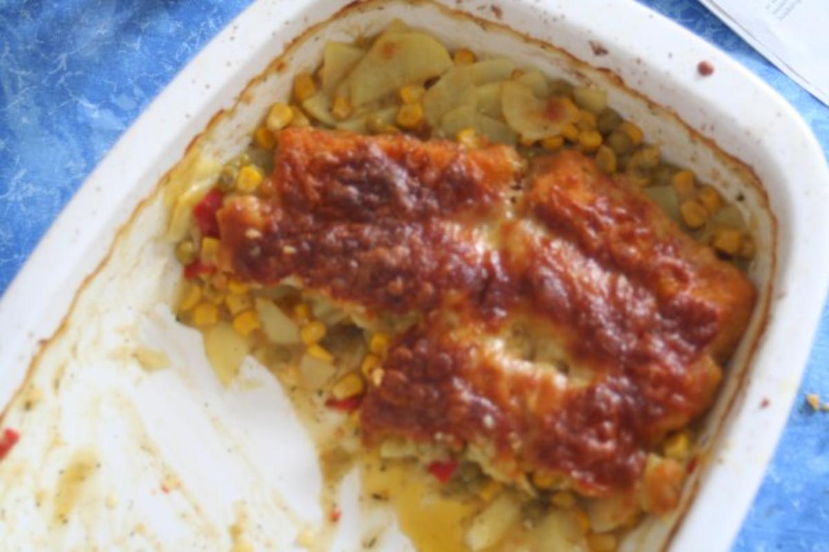 Fischstäbchenauflauf - Rezept