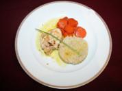 Seeteufel-Medaillons mit Graupen-Risotto und Safranschaum - Rezept