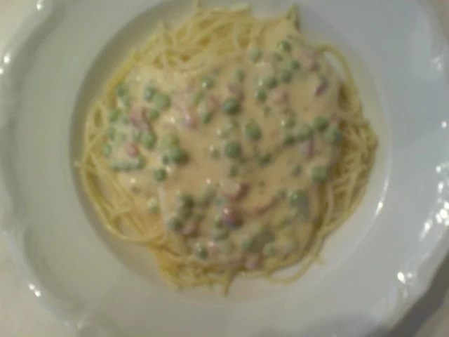 spaghetti an erbsen-schinken-rahm - Rezept - Bild Nr. 3