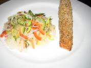 Sesamlachs mit Glasnudelsalat - Rezept