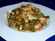 Herzhafte Maultaschen-Puten-Gemüse-Pfanne - Rezept