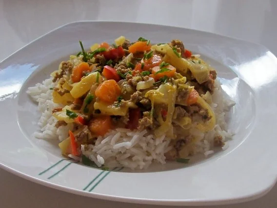 Curry-Chinakohl-Pfanne mit Hack und Ananas - Rezept - Bild Nr. 8