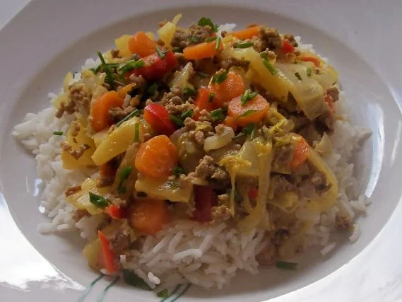 Curry-Chinakohl-Pfanne mit Hack und Ananas - Rezept - Bild Nr. 9