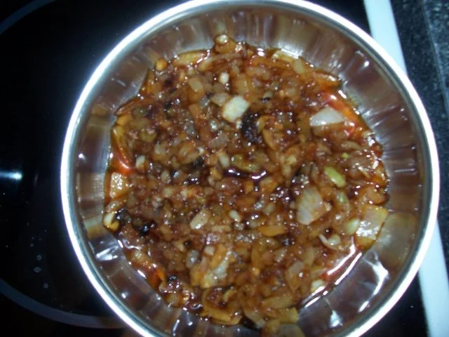 Knoblauchspinat, Blumenkohl püriert dazu Paprikagemüse mit Hähnchenkasseler - Rezept - Bild Nr. 4