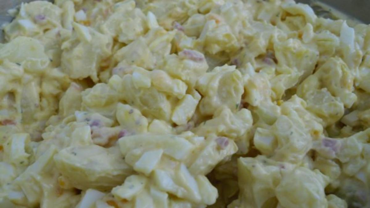 Kartoffelsalat mit Ei und Schinken - Rezept - Bild Nr. 4
