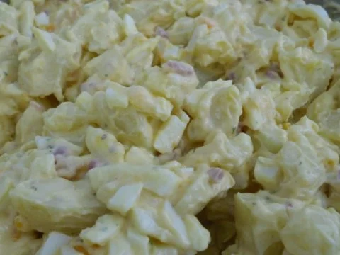 Rezept: Kartoffelsalat mit Ei und Schinken Bild Nr. 4 Kartoffelsalat mit Ei und Schinken - Rezept - Bild Nr. 4