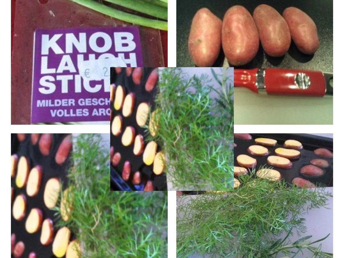 Rezept: Rosmarinkartoffeln (Chips) mit Knoblauchsticks Bild Nr. 12 Rosmarinkartoffeln (Chips) mit Knoblauchsticks - Rezept - Bild Nr. 12