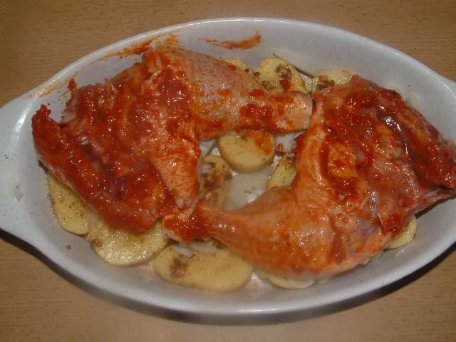 Rezept: Hähnchenschenkel auf Italia Ofenkartoffeln Bild Nr. 7 Hähnchenschenkel auf Italia Ofenkartoffeln - Rezept - Bild Nr. 7