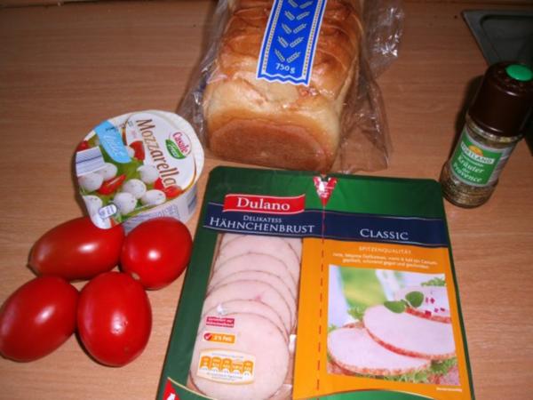Tomate Mozzarella Toast - einfach - 49 kcal/100g