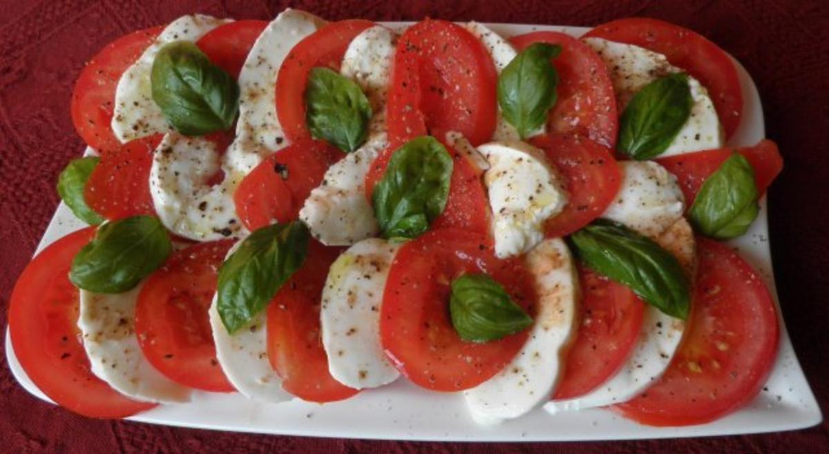 Tomate mit Mozarella ... - Rezept mit Bild - kochbar.de