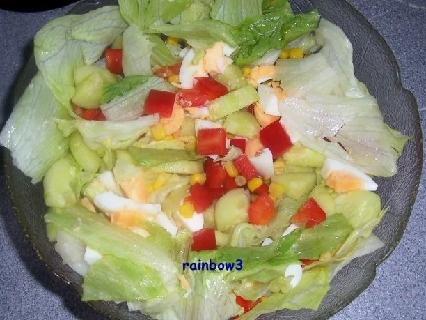 Salat: Bunter Salat mit Thunfisch und Dressing - Rezept - Bild Nr. 3