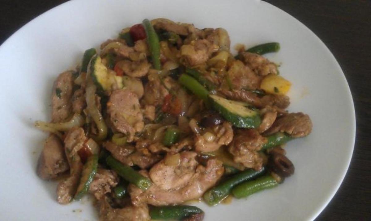 Puten geschnetzeltes mit Pfannengemüse - Rezept - kochbar.de