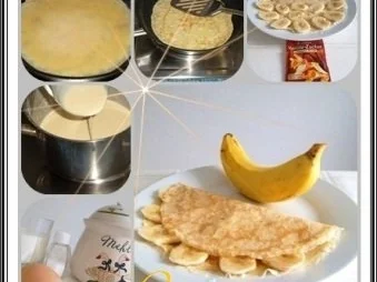 Crêpes mit Bananen und Vanillezucker - Rezept - Bild Nr. 3