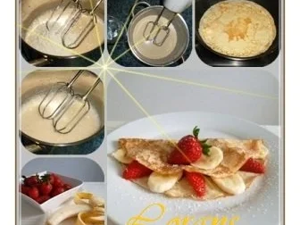 Rezept: Crêpes mit Erdbeeren und Banane Bild Nr. 4 Crêpes mit Erdbeeren und Banane - Rezept - Bild Nr. 4