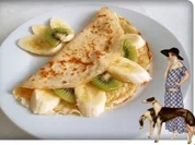 Crêpes mit Kiwi und Banane - Rezept