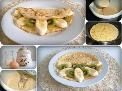 Rezept: Crêpes mit Kiwi und Banane Bild Nr. 9 Crêpes mit Kiwi und Banane - Rezept - Bild Nr. 9