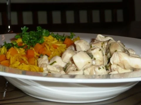 Putenbrust in Honig-Senfsoße mit Möhren-Basmatireis - Rezept