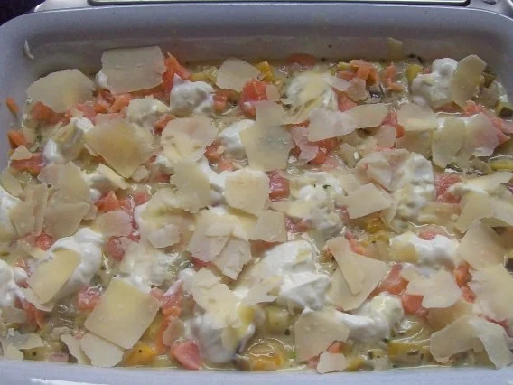 Mediterrane Gemüse-Lachs-Lasagne - Rezept - Bild Nr. 11