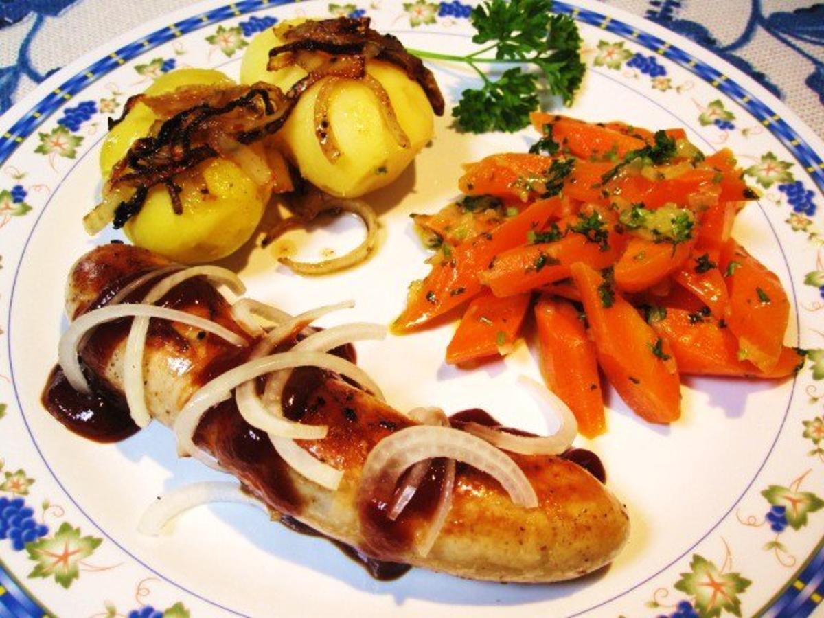 Möhrengemüse mit Thüringer Bratwurst ... - Rezept von mimi