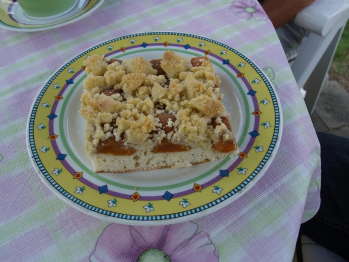 Bilder für Aprikosen- Streuselkuchen - Rezept