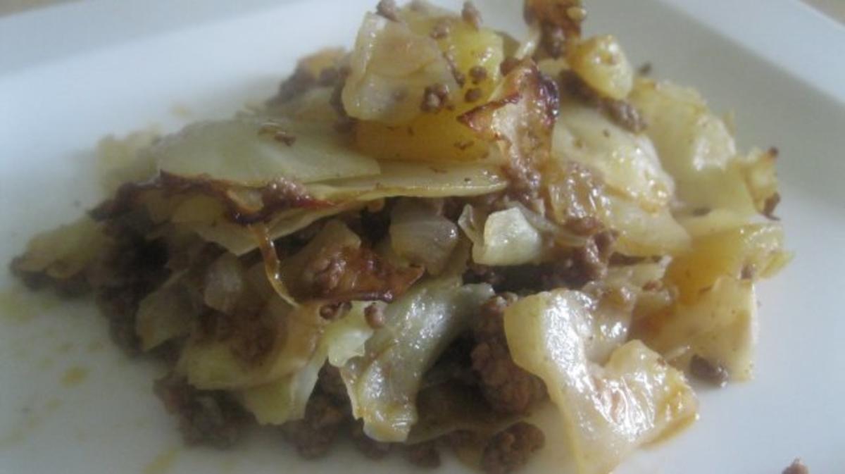 Kartoffel-Kraut-Hack-Auflauf - Rezept mit Bild - kochbar.de