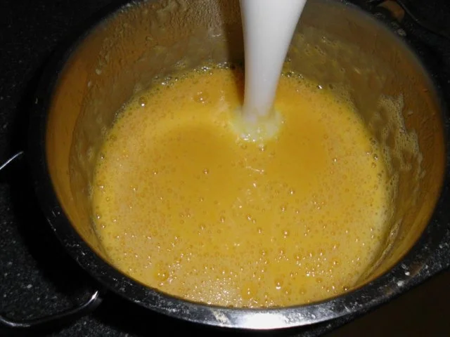 Weiße Schokoladen - Quarkcreme mit Marillenmousse - Rezept - Bild Nr. 2