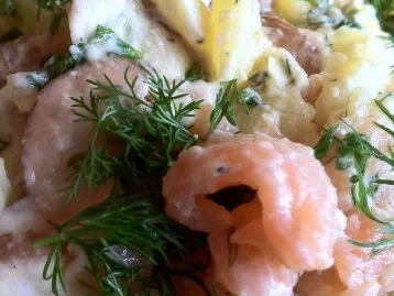 Rezept: Kartoffelsalat mit Räucher- Lachs.. Bild Nr. 5 Kartoffelsalat mit Räucher- Lachs.. - Rezept - Bild Nr. 5