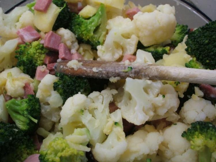 Auflauf: Blumenkohl-Broccoli-Auflauf mit geräuchertem ...