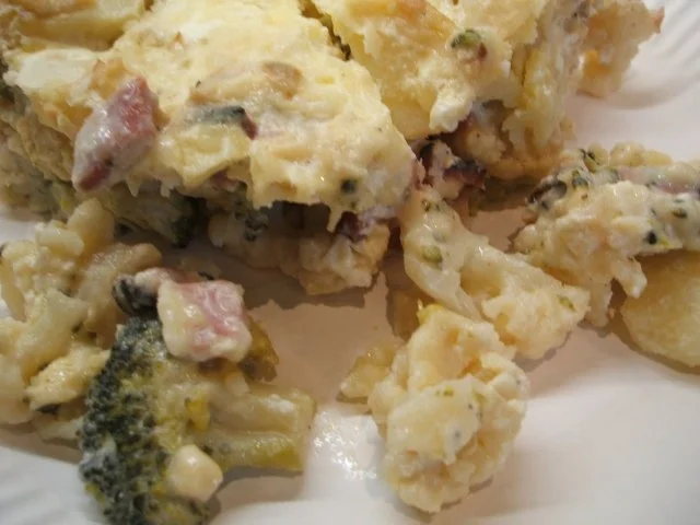 Auflauf: Blumenkohl-Broccoli-Auflauf mit geräuchertem Schweinehalsbraten - Rezept - Bild Nr. 2