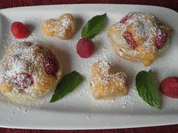 Gratinierte Mini - Himbeer - Törtchen - Rezept