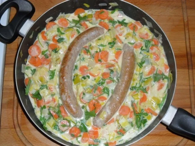 Käse-Lauch-Pfanne - Rezept